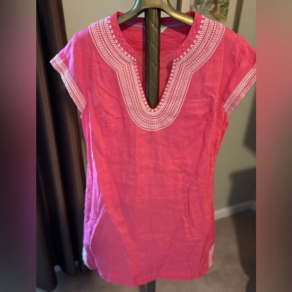 Pink Embroidered Women's Tunic - Picture 1 of 4